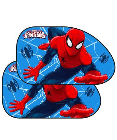 2 x Marvel SpiderMan 65x38cm Visor Child/ Kids Sun Shades with Suction Cup for Car/ Jeep Windows