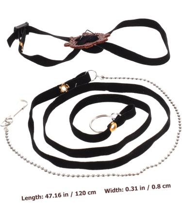 FOMIYES Turtle Leash Turtle Toys for Aquatic Turtles Turtle Harness Strap Small Pets Training Animals Harness Strap Live Turtle Tortoise Chest Collar Rope Leather Accessories Outdoor 120X0.8X0.2cm Black - Buy Online on GoSupps.com