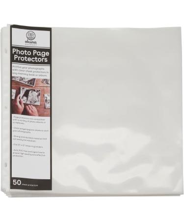50-Pack 12x12 Scrapbook Refill Pages Protective Sleeves - Durable Clear Plastic Page Protectors (0.16mm Thick) - Bulk Pack - Buy Online on GoSupps.com