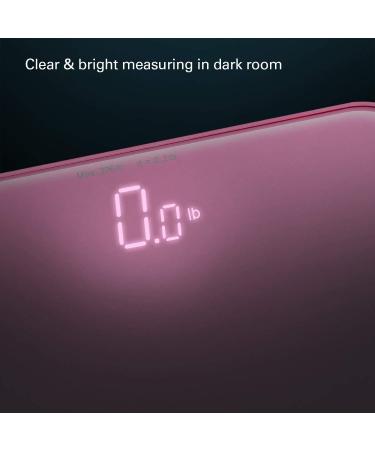 VisionTechShop S Body Digital Bathroom Scale - High Precision, Ultra Wide, 396lb Capacity, Pink - Buy Online on GoSupps.com