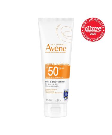 Eau Thermale Av ne Mineral Sunscreen SPF 50 - Broad Spectrum Face & Body Lotion 4.23 fl. oz | International Shipping Available - Buy Online on GoSupps.com