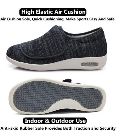 Women's Arch Support Walking Shoes with Adjustable Closure - Extra Wide Width Orthopedic Sneakers for Diabetic Foot Pain Relief | 8 Wide Gray - Buy Online on GoSupps.com