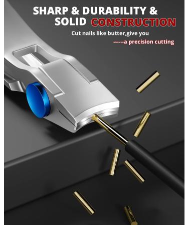 Professional Nail Clippers for Thick & Ingrown Nails - Curved Handle, Precision Toe & Fingernail Cutter - Buy Online on GoSupps.com