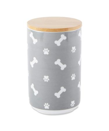Bone Dry Ceramic Pet Collection Gray Canister
