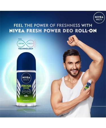  NIVEA Nivea Men Fresh Power Roll-On Deodorant 50ml - Buy Online on GoSupps.com