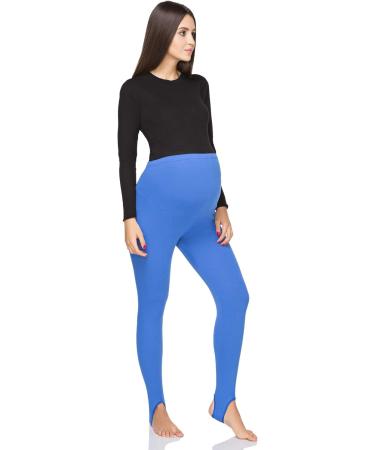 FUTURO FASHION Women's Maternity Fleece Lined Leggings Stirrup - Royal Blue - Buy Online on GoSupps.com