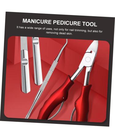 Beavorty 1pc Nail Clippers Needle Nose Pliers Set Jewelry Tools Pedicure Set Round Nose Pedicure Tool Thick Stainless Steel Red Nail Grooming Plier Groove Clamp Manicure Tool Arc Toolkit 13.8x6.8cm - Buy Online on GoSupps.com
