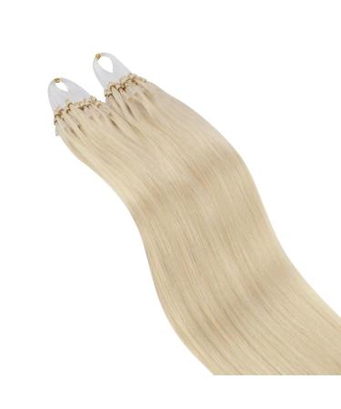 Ugeat Microring Extensions - Real Hair 45 cm 50g Platinum Blonde #60 - 50 Strands - Buy Online on GoSupps.com