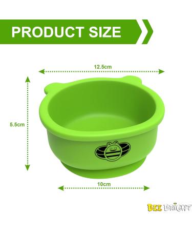 Bee Bright Baby and Toddler Suction Bowl - Strong Suction, Stay Put, No More Mess, Dishwasher Safe (Green) - Buy Online on GoSupps.com