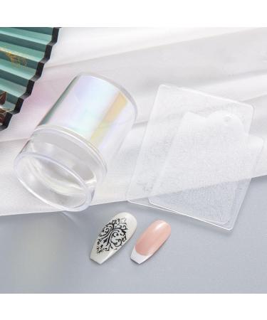 Professional Mini Transparent Nail Stamper with Silicone - Plastic Portable Small Nail Polish Stamp Transfer and 2 Scraper Set - Buy Online on GoSupps.com