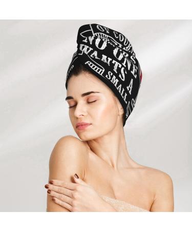 Buy Wine Funny Microfiber Hair Towel - Soft Absorbent Coral Velvet Wrap for Long Curly & Thick Hair | Quick Dry Hair Cap for Women - Buy Online on GoSupps.com