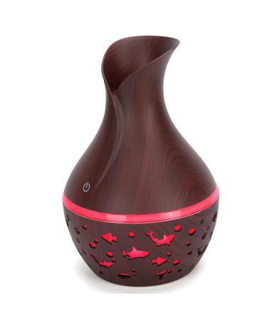 Essential Oils Diffuser - 300ml Wood Grain USB Aromatherapy Humidifier with 7-Color Night Lights for Home & Office - Buy Online on GoSupps.com