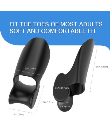 Promifun Gel Bunion Cushion Protector with Toe Separator for Women Men - 10 Pack Black - Buy Online on GoSupps.com