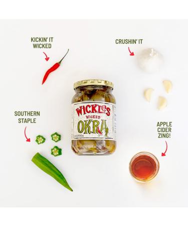 Wickles Pickles Wicked Okra (3 Pack - 16oz Each) - Pickled Okra - Slightly Sweet  Definitely Spicy  Wickedly Delicious - Buy Online on GoSupps.com