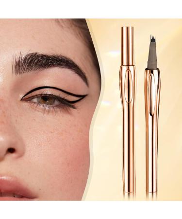 2024 New Magic Eyebrow Pencil Upgrade 3D Waterproof Microblading Eyebrow Pencil Contouring Pen 4-Tipped Precise Brow Pen Long-Lasting Natural Fine Stroke Eyebrow Pencil (A-Black) - Buy Online on GoSupps.com