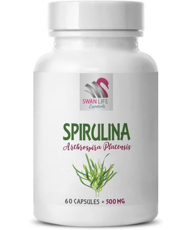 immune defense supplement - spirulina and chlorella capsule - SPIRUILINA 500MG - spirulina tablets - spirulina and chlorella powder organic - Spirulina Herbal Supplements - blue spirulina - 1 bottle - Buy Online on GoSupps.com