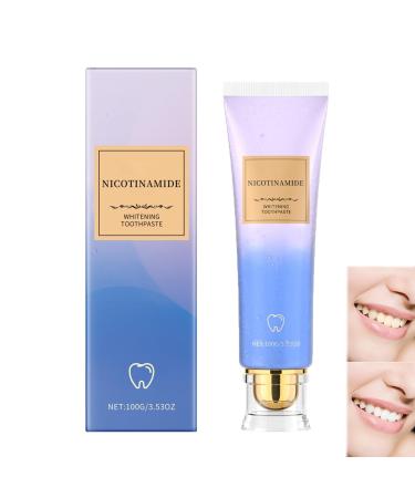 ZLHHRZJX Niacinamide Whitening Toothpaste Intensive Whitening Toothpaste for Sensitive Teeth Natural Stain Removal & Fresh Breath Naturally Whitens Teeth for Healthier and Whiter Teeth 1 piece