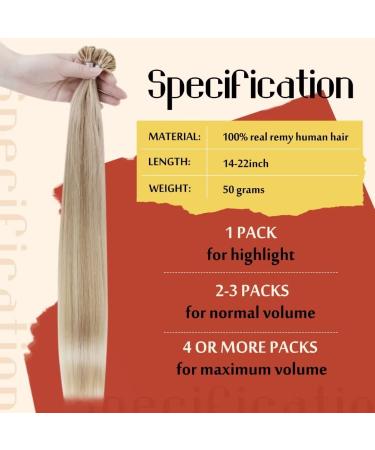 Buy Ash Blonde Real Hair Bonding Extensions | 50g 45cm - Temporarily Limited Discount! - Buy Online on GoSupps.com