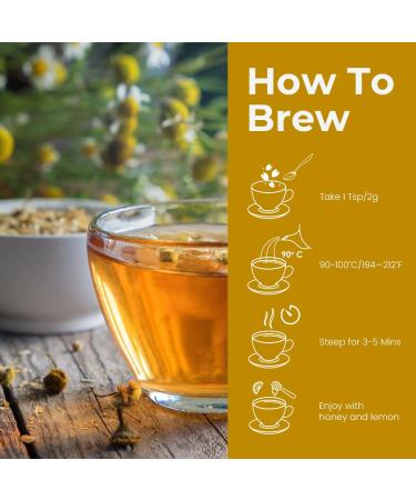 BLUE TEA - Chamomile Flower Tea - 60 gm (Pack of 2) | FARM PACKED for Freshness | Pure Whole Flower Buds of Chamomile | Caffeine Free | Herbal Tea - Buy Online on GoSupps.com