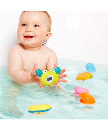 Aycorn Digital Baby Bath Thermometer - LED Fahrenheit Water & Room Temperature Monitor with Safety Warning - Infant Floating Bath Toy - Buy Online on GoSupps.com