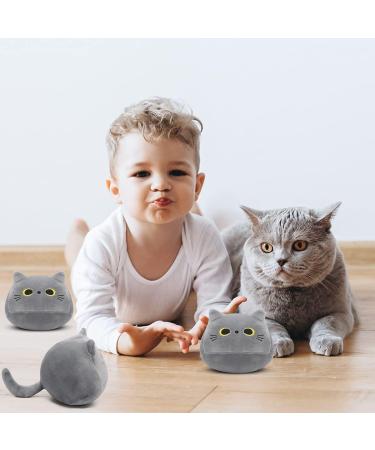 DNFASCHI Gray Cat Plush Toy Cute Cat Stuffed Animals Plush Toy 3Pcs Gray Cat Plushie Soft Mini Cat Plush Toys for Girls Boys Cute Stuffed Cat Doll for Birthday - Buy Online on GoSupps.com