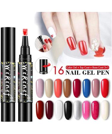 Encomy 5-Piece Nail Art Pen Set | 3 in 1 Gel Nail Polish Kit | Semi-Permanent Nail Polish for DIY Art & Extensions | Perfect for Starters - Buy Online on GoSupps.com
