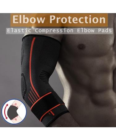 Elbow Compression Sleeve for Tendonitis | Tennis & Golf Relief for Men & Women | Large-X-Large Black - Buy Online on GoSupps.com