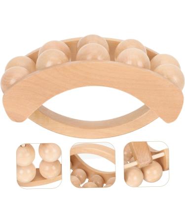 Premium Wooden Massage Roller Scooter | Combined Body & Neck Massage Device for Ultimate Relaxation - Buy Online on GoSupps.com