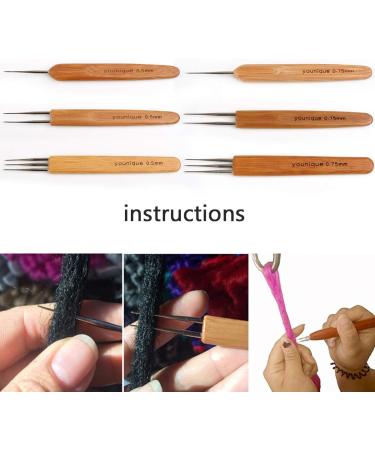 Dreadlocks Crochet Hooks Set - 0.5mm (1, 2, 3 Hooks) Hair Weaving Tool - Buy Online on GoSupps.com