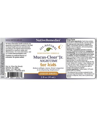 Native Remedies Mucus-Clear Jr. ComboPack for 24 Hour Relief of Mucus & Phlegm Congestion in Children, 59 ml - Buy Online on GoSupps.com