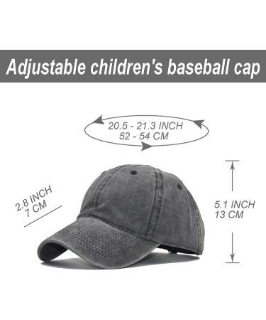 4-Piece Washed Cotton Toddler Baseball Hat Set for Boys and Girls - Adjustable Caps in Black, Blue, Gray, and Red - Buy Online on GoSupps.com