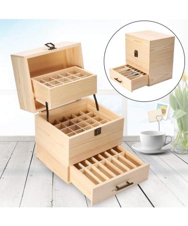ZJchao Wooden Essential Oil Box - 59 Slot Organizer for Home & Travel | Essential Oil Storage Solution - Buy Online on GoSupps.com