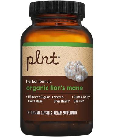 plnt Organic LionaTMs Mane Mushroom a Supports Nerve & Brain Health a 1 000 MG (120 Organic Capsules) 120 Count (Pack of 1) - Buy Online on GoSupps.com