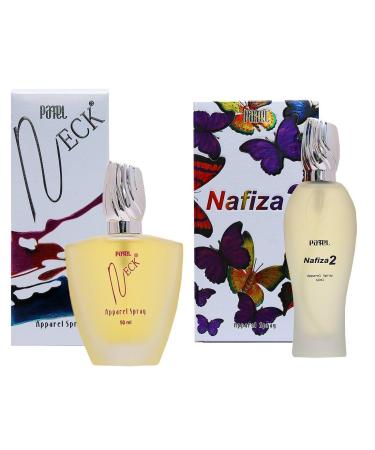 NECK FRAGRANCES Patel's Neck 50 Ml & Nafiza 2 Apparel Unisex 60 Ml Floral Liquid