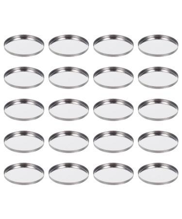 Amosfun Plateaux M talliques Ronds 20 Pi ces 36X3 MM pour Palettes Fards Paupi res Rangement Cosm tique DIY Assiettes Magn tiques pour Maquillage Femme