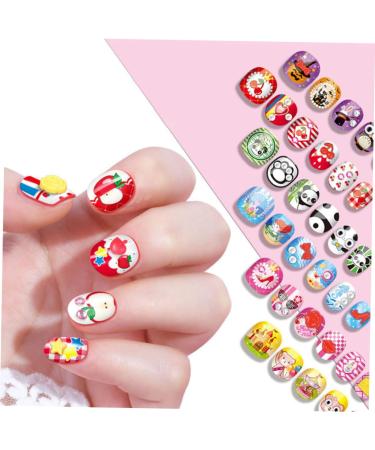 minkissy 3 Sets Children's Nail Art Toys Nail Kit Children Nail Art Kit Nail Art Decoration Nails Kit Children Manicure Toy Kid Nail Polish Flash Toy Kids Toys Toddler Girl Plastic Decorate - Buy Online on GoSupps.com