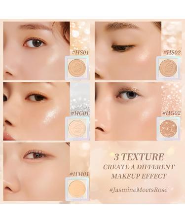 FOCALLURE Highlighter Palette - Shimmer Glitter Contouring & Illuminating Makeup in HG02 Rose - Buy Online on GoSupps.com