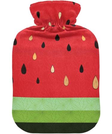 Buy Naanle Cartoon Watermelon Heat Bottle 1L - Transparent Hot Water Bottle with Cover for Pain Relief & Cold Therapy - Ideal for Bed & Hand Warmers - Fast International Shipping - Buy Online on GoSupps.com