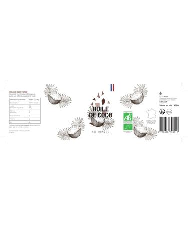 Nutripure | Organic Virgin Coconut Oil | 100% Natural & Pure | Alternative to Classic Oils | Face Skin & Hair Care | Vegan | - Buy Online on GoSupps.com