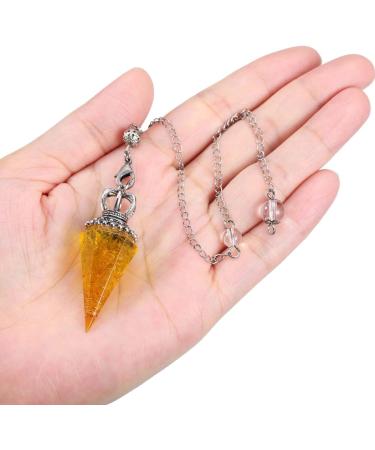 JOVIVI Citrine Crystal Pendulum for Divination and Healing - Quartz Stone Pendant for Reiki, Meditation and Witchcraft - Buy Online on GoSupps.com