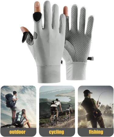 Fencelly Eisseide Summer UV Protection Gloves - Slide-Resistant Breathable 2 Cut Finger Design for Men | Perfect for Fishing & Cycling - XL Size - Buy Online on GoSupps.com