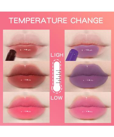 2Pcs Color Changing Lip Gloss Stick - Non-Sticky PH Tint & Moisturizing Lip Plump Oil | Long-lasting Magic Lip Balm | Professional Makeup in Honeysuckle & Grape - Buy Online on GoSupps.com