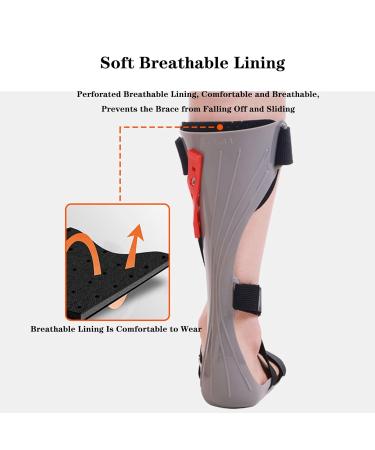 SFKLYU Adjustable Ankle Foot Orthosis Support Brace for Foot Drop Improved Walking Gait & Plantar Fasciitis - Right & Left Options Available - Buy Online on GoSupps.com