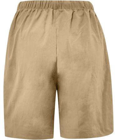 Shop Haiorziyou Ladies' Sport Shorts - Elastic Waistband Running & Jogging Pants Monochrome Wide Leg XL Khaki - Buy Online on GoSupps.com
