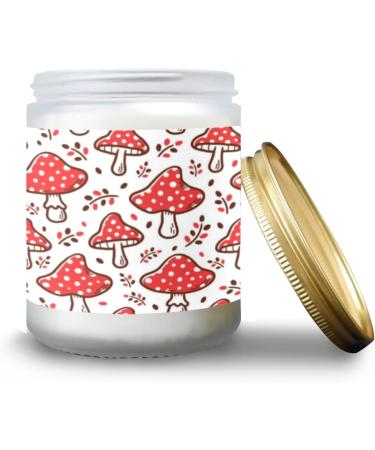 Orange Lemon Aromatherapy Candles - Scented 7 oz Jar | Long Lasting Home Fragrance Gift Set for Women | Birthday Present with Red Mushroom Pattern - Buy Online on GoSupps.com