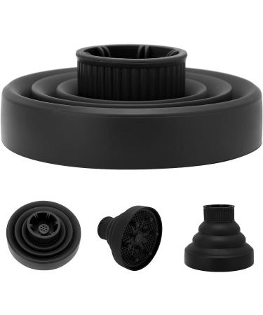 6 Colors Foldable Hairdryer Diffuser for Curly Hair - Fast Drying Blow Dryer Attachment in Black - Buy Online on GoSupps.com