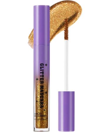 Shimmering Mascara - Smudge-Proof Mascara Waterproof Lengthening Curling Long-Lasting Smear-Resistant Eyelash Makeup for Women for Weddings Parties Stage and Proms - Buy Online on GoSupps.com