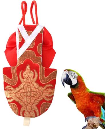 Mipcase 3-St Parrot Flight Suit | Jubilee Christmas Pet Outfit | Nylon Bird Clothing & Accessories | MX3PCS Red - Buy Online on GoSupps.com