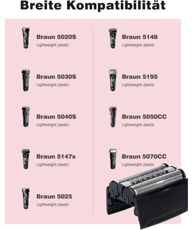 Buy Braun Series 5 Replacement Shaving Head - Compatible with 5020S 5030S 5040S 5147S & More - Mellbree 52B Creaming Head for Smooth Shave - Buy Online on GoSupps.com