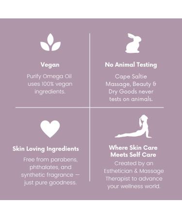 Purify Omega Glow Facial Massage Oil - PM 10ml. Blueberry Seed Oil Organic Jojoba Oil Willow Bark Blend for Skin Clarity and Balance - Buy Online on GoSupps.com